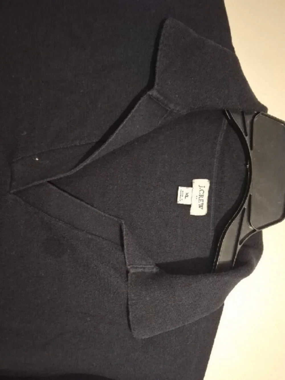 J. Crew Black Collared Pullover Sweater